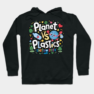 Earth Day 2024 Planet VS Plastics Men Women Kids Cute Hoodie